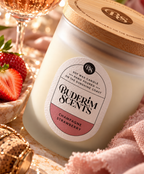 Champagne Strawberry Soy Wax Candle