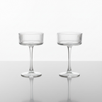 Ribbed Coupe Cocktail Glasses