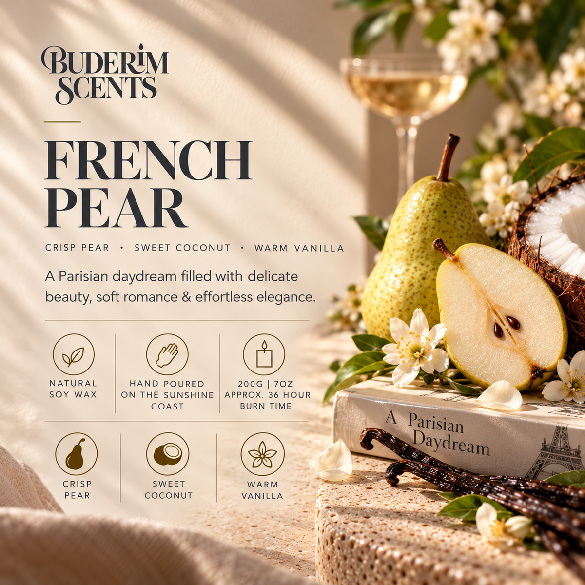 French Pear Soy Wax Candle